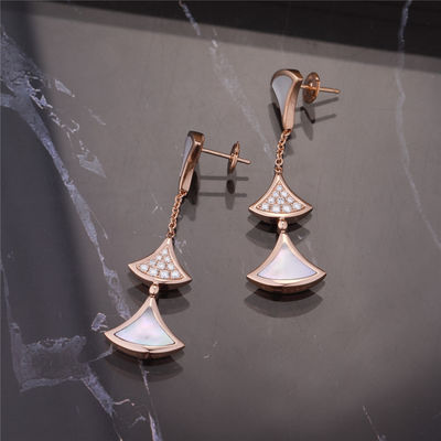Qualità Oro rosa degli orecchini DI SOGNO di 3 di motivi 18K dell'oro degli orecchini DIVE di Roma Designer Brand fabbrica