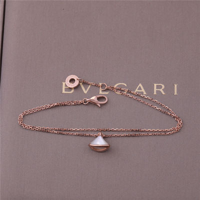 Qualità 1 braccialetto bianco Rose Gold With 18K Rose Gold Pendant della perla della madre di motivo fabbrica