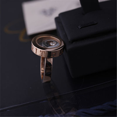 Qualità Diamante felice di Ring In 18k Rose Gold White Gold With di spirito di Chopard fabbrica