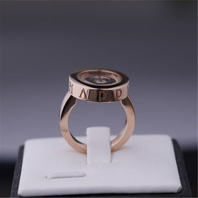 Qualità Diamante felice di Ring In 18k Rose Gold White Gold With di spirito di Chopard fabbrica
