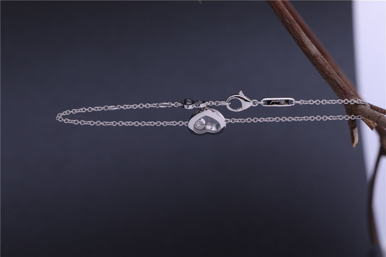Qualità Oro bianco felice 85a054-1001 del braccialetto 18k delle icone dei diamanti dei gioielli di Chopard del regalo della ragazza fabbrica