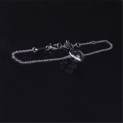 Qualità Oro bianco felice 85a054-1001 del braccialetto 18k delle icone dei diamanti dei gioielli di Chopard del regalo della ragazza fabbrica