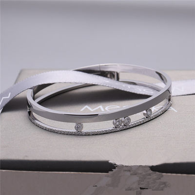 Qualità Gioielli di lusso del braccialetto di Romane Bangle White Gold Diamond di movimento di Luxury Jewelry per le donne fabbrica