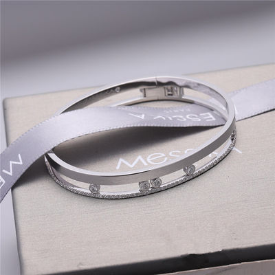 Qualità Gioielli di lusso del braccialetto di Romane Bangle White Gold Diamond di movimento di Luxury Jewelry per le donne fabbrica