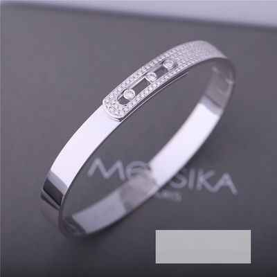 Qualità Larghezza di Diamond Bracelet Paris Jewelry 4.5mm dell'oro bianco fabbrica