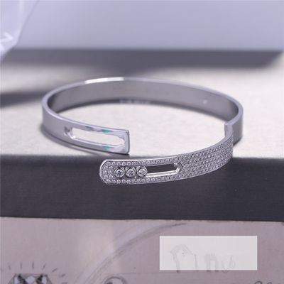 Qualità Larghezza di Diamond Bracelet Paris Jewelry 4.5mm dell'oro bianco fabbrica