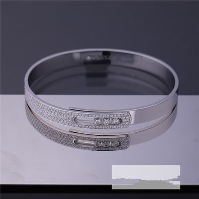 Qualità Larghezza di Diamond Bracelet Paris Jewelry 4.5mm dell'oro bianco fabbrica