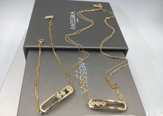 Qualità Oro giallo a catena doppio di Parigi Jewelry18K della collana nessuna pietra preziosa con forma della sella fabbrica